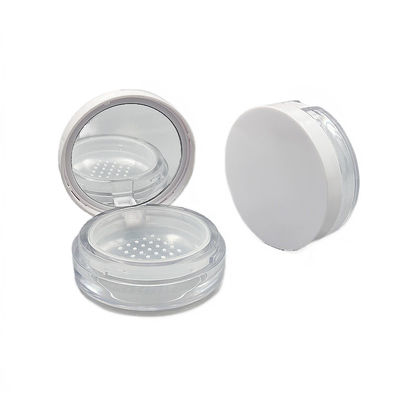 Recyclable Transparent Loose Powder Case with Screw Cap Closure
