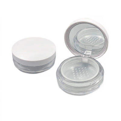 Recyclable Transparent Loose Powder Case with Screw Cap Closure